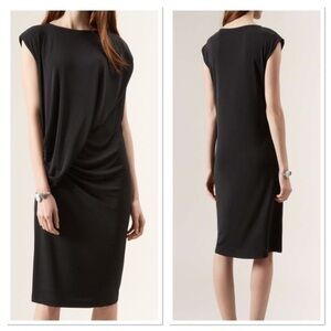 Hobbs London Chelsea black cap sleeve dress